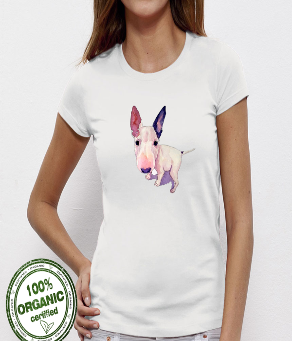 Tricou de dama alb Painted Pitbull