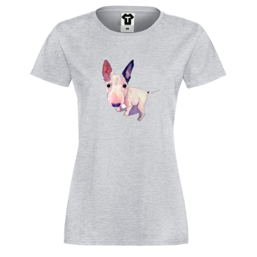 Tricou de dama alb Painted Pitbull