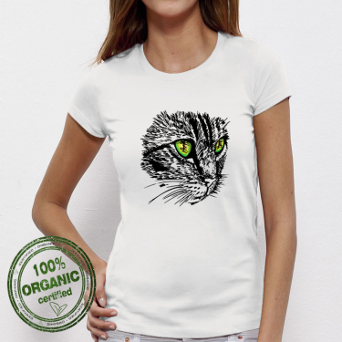 Tricou de dama alb Cat 