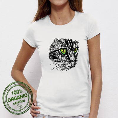 Tricou de dama alb Cat 