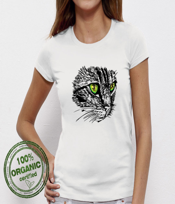 Tricou de dama alb Cat 