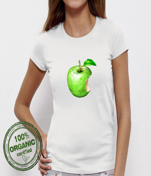 Tricou de dama alb Green Apple Tricou de dama alb Green Apple