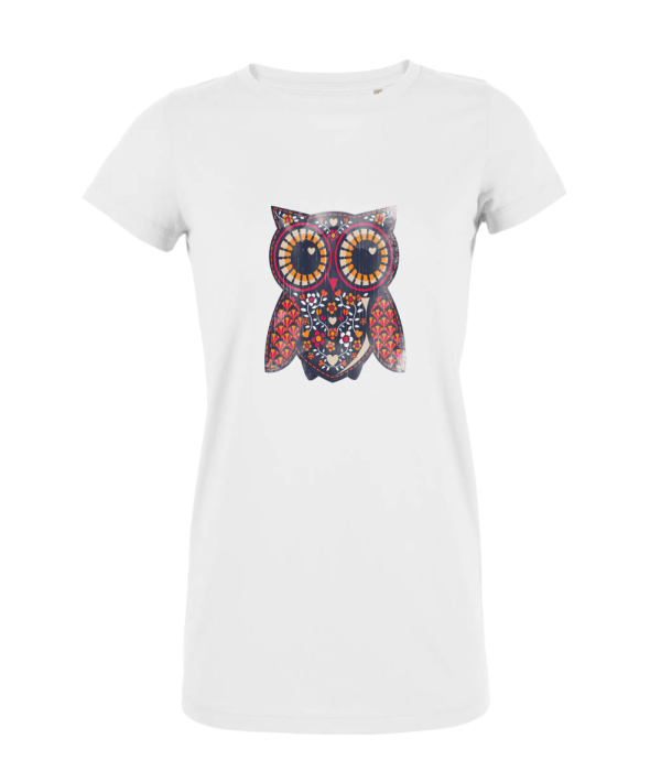Tricou de dama alb Bufnita Tricou de dama alb Bufnita