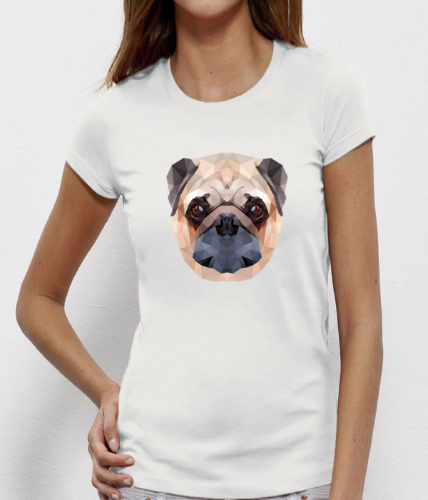 Tricou de dama Dog Polygonal