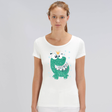 Tricou de femei alb din bumbac organic Dino Tricou de femei alb din bumbac organic Dino