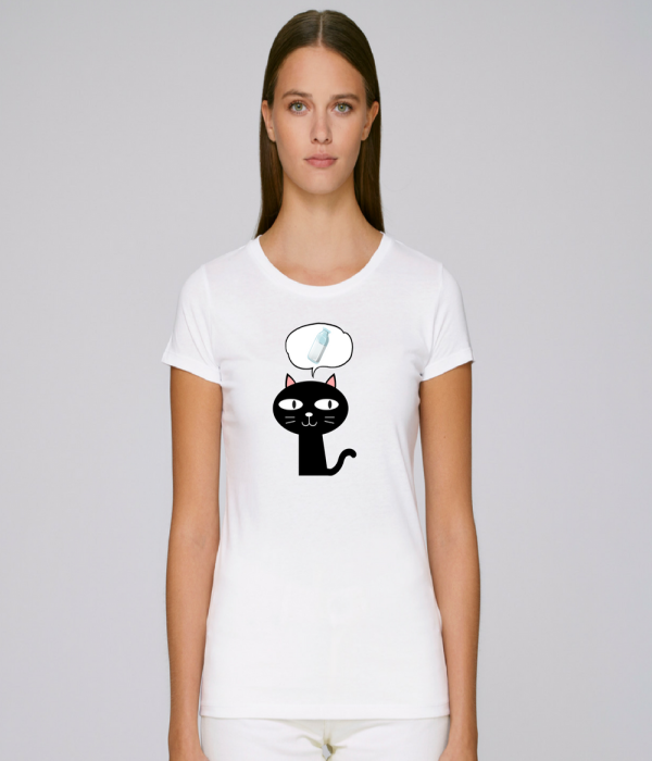 Tricou de dama din bumbac organic Cat Tricou de dama din bumbac organic Cat