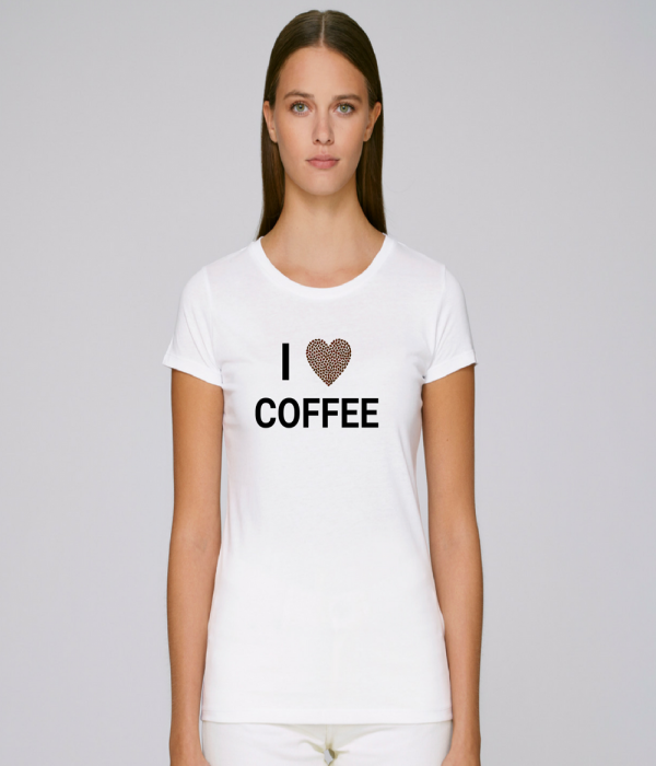 Tricou de dama din bumbac organic I love Coffee Tricou de dama din bumbac organic I love Coffee