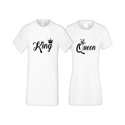 Tricouri pentru cupluri KING and QUEEN 4 
