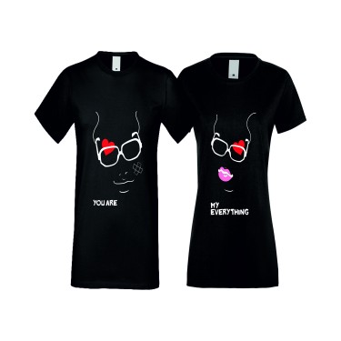 Tricouri pentru cupluri MY EVERYTHING negru