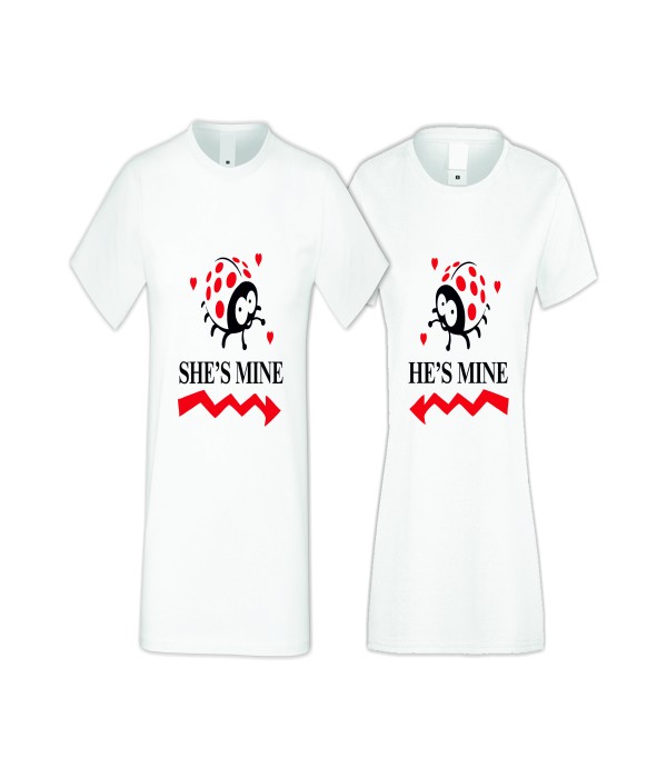 Tricouri pentru cupluri SHE IS MINE 