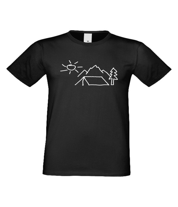 Tricou de barbati Camping 2 Negru