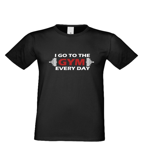 Tricou de barbati Go to Gym everyday Negru Tricou de barbati Go to Gym everyday Negru