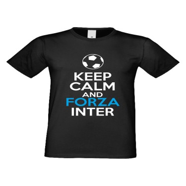 Tricou de barbati KEEP CALM and FORZA INTER Negru Tricou de barbati KEEP CALM and FORZA INTER Negru