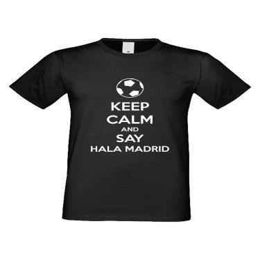 Tricou de barbati KEEP CALM and SAY HALA MADRID Negru Tricou de barbati KEEP CALM and SAY HALA MADRID Negru