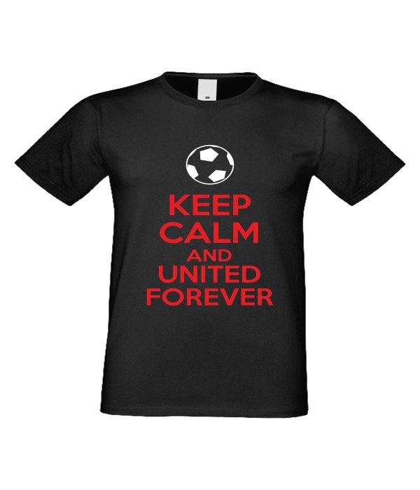 Tricou de barbati KEEP CALM and UNITED FOREVER Negru Tricou de barbati KEEP CALM and UNITED FOREVER Negru