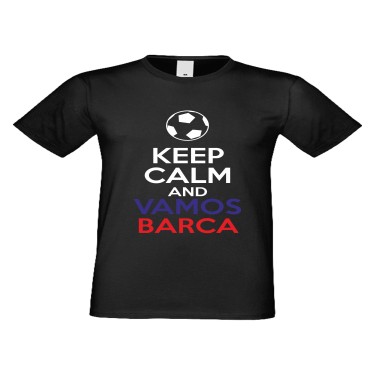 Tricou de barbati KEEP CALM and VAMOS BARCA Negru Tricou de barbati KEEP CALM and VAMOS BARCA Negru