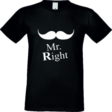 Tricou de barbati Mr. Always Right Negru Tricou de barbati Mr. Always Right Negru