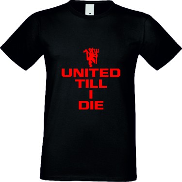 Tricou de barbati United till I die Negru Tricou de barbati United till I die Negru