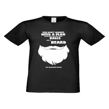 Tricou de barbati You just need balls and a beard Negru Tricou de barbati You just need balls and a beard Negru