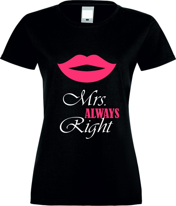 Tricou de dama Mrs. Always Right 2 Negru