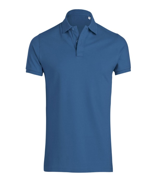Tricou/Camasa de barbati Polo din 100% bumbac organic albastru