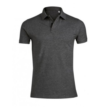 Tricou/Camasa de barbati Polo din 100% bumbac organic gri inchis