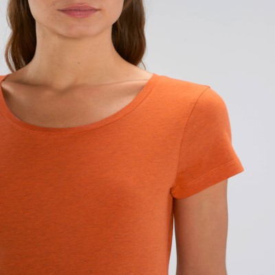Tricou de femei din 100% bumbac organic pe portocaliu inchis Tricou de femei din 100% bumbac organic pe portocaliu inchis