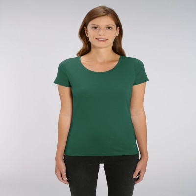 Tricou de femei din 100% bumbac organic verde intens Tricou de femei din 100% bumbac organic verde intens