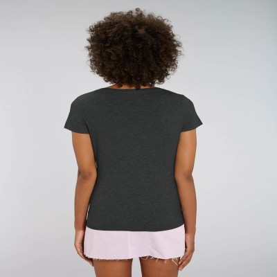 Tricou de femei din 100% bumbac organic pe culoarea grafit
