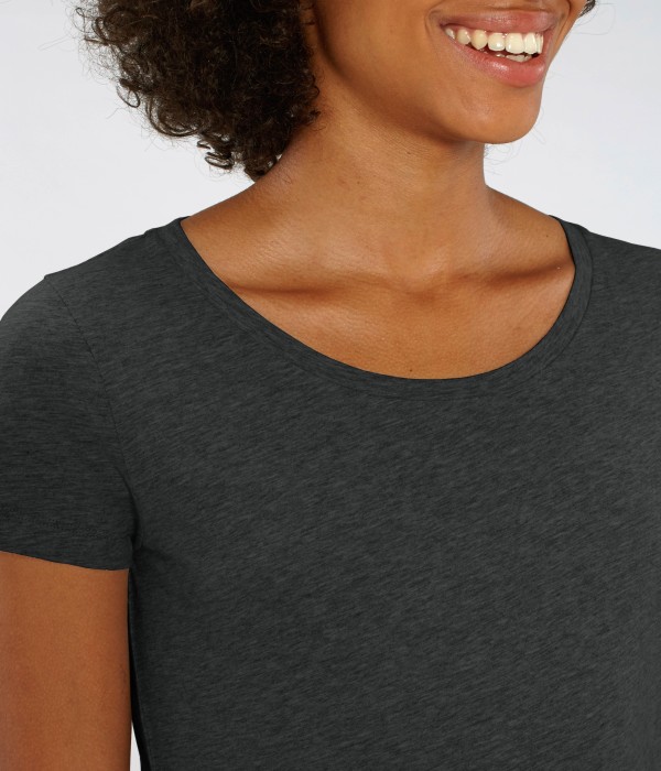 Tricou de femei din 100% bumbac organic pe culoarea grafit