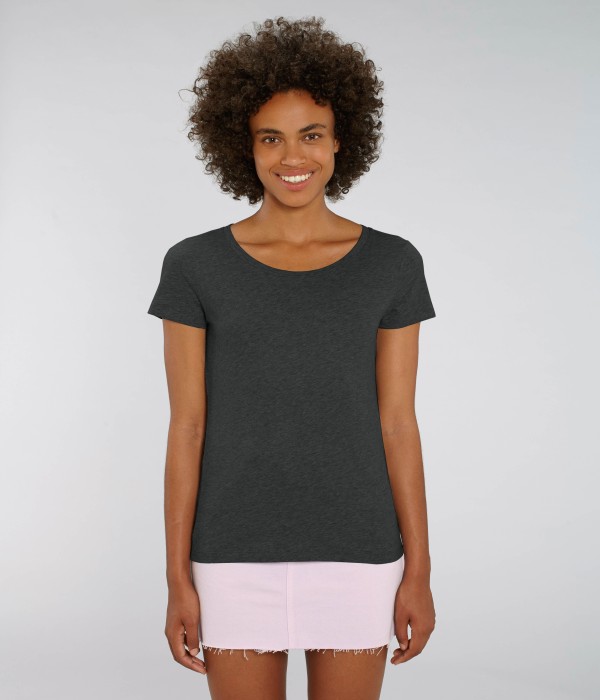 Tricou de femei din 100% bumbac organic pe culoarea grafit
