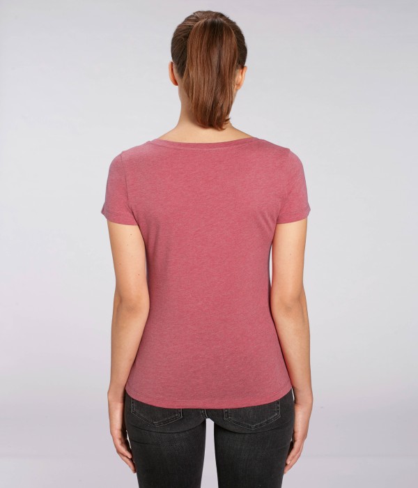 Tricou de femei din 100% bumbac organic pe culoarea coral