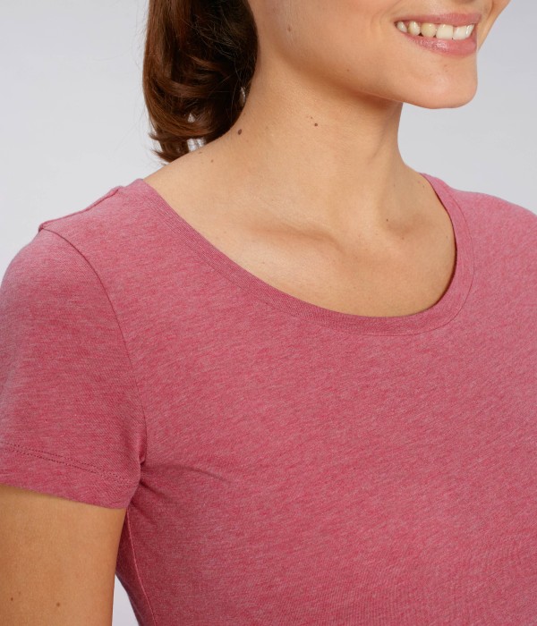 Tricou de femei din 100% bumbac organic pe culoarea coral