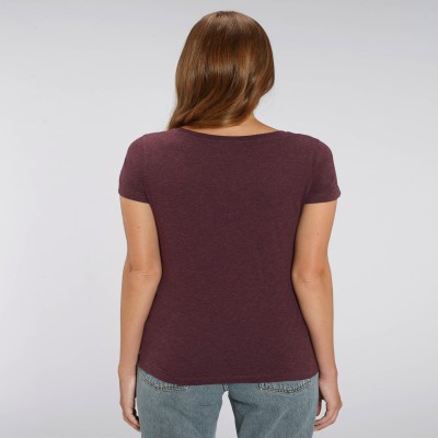 Tricou de femei din 100% bumbac organic rosu visiniu