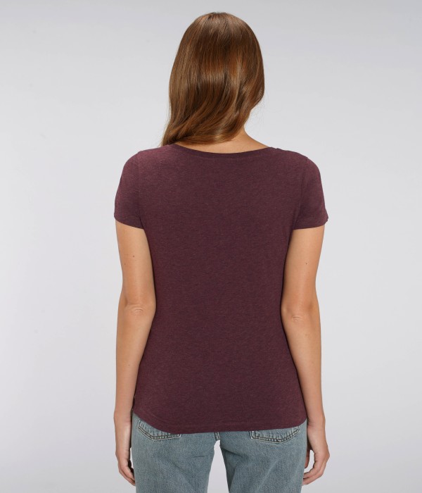 Tricou de femei din 100% bumbac organic rosu visiniu