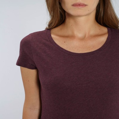 Tricou de femei din 100% bumbac organic rosu visiniu