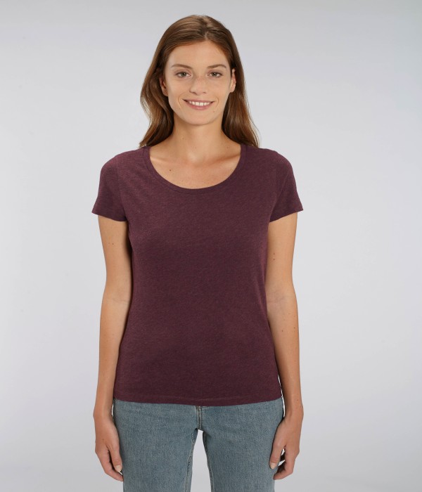 Tricou de femei din 100% bumbac organic rosu visiniu