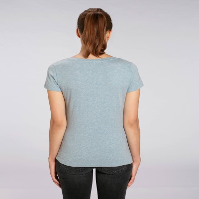 Tricou de femei din 100% bumbac organic gheata albastra