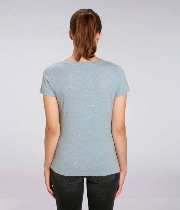 Tricou de femei din 100% bumbac organic gheata albastra