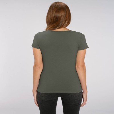 Tricou de femei din 100% bumbac organic khaki Tricou de femei din 100% bumbac organic khaki