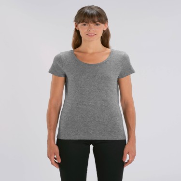 Tricou de femei din 100% bumbac organic gri stropit