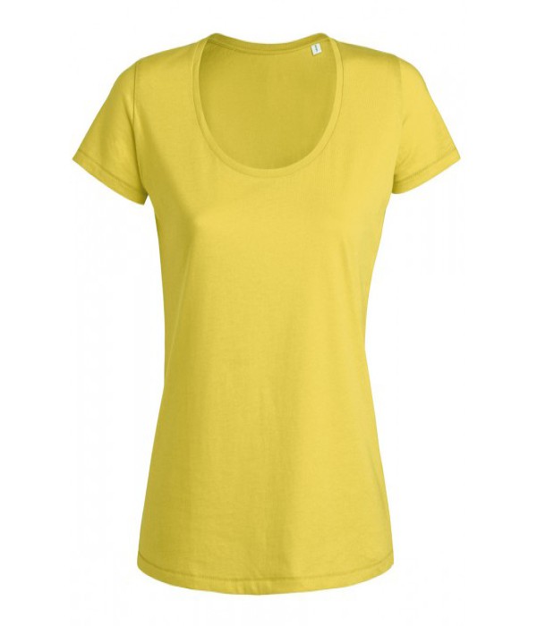 Tricou de dama galben 100% bumbac organic Tricou de dama galben 100% bumbac organic
