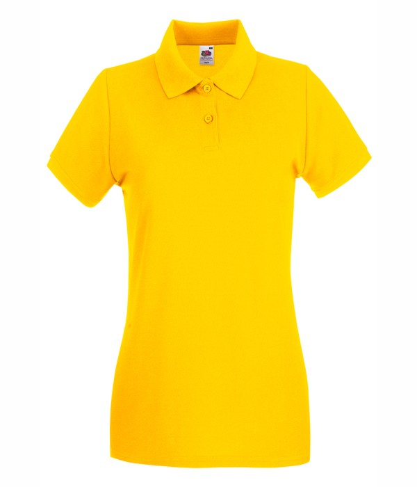 Tricou/Camasa stil Polo de dama 100% bumbac galben
