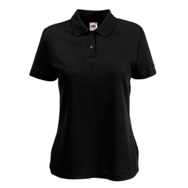Tricou/Camasa stil Polo de dama din bumbac si poliester negru Tricou/Camasa stil Polo de dama din bumbac si poliester negru