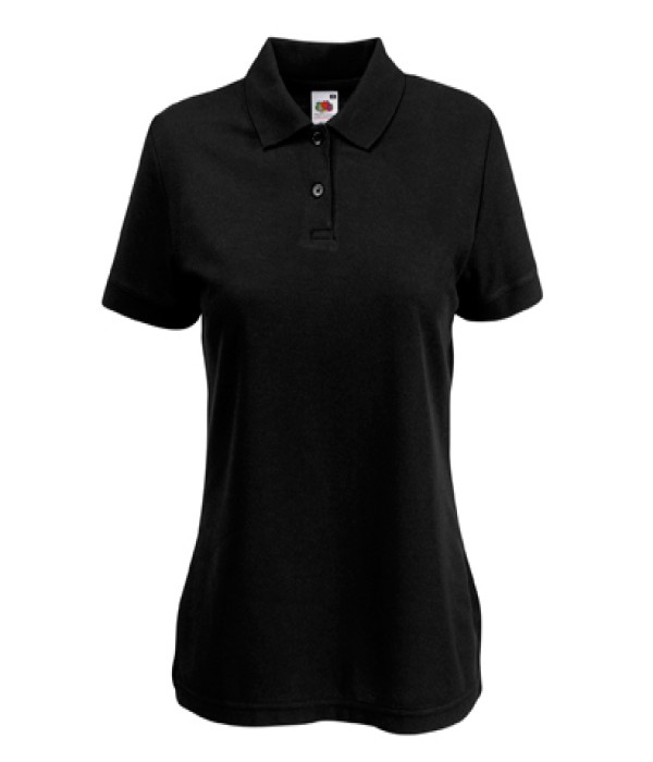 Tricou/Camasa stil Polo de dama din bumbac si poliester negru Tricou/Camasa stil Polo de dama din bumbac si poliester negru