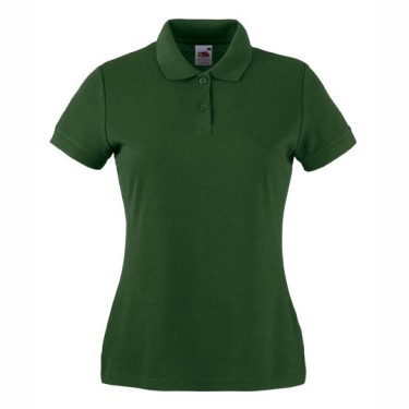 Tricou/Camasa stil Polo de dama din bumbac si poliester verde inchis