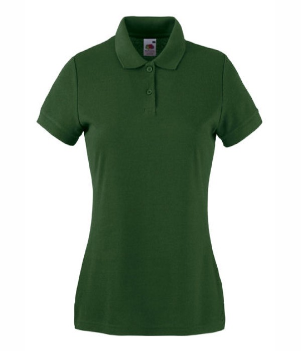 Tricou/Camasa stil Polo de dama din bumbac si poliester verde inchis