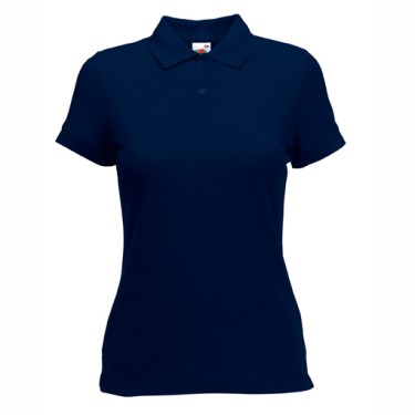 Tricou/Camasa stil Polo de dama din bumbac si poliester albastru inchis Tricou/Camasa stil Polo de dama din bumbac si poliester albastru inchis