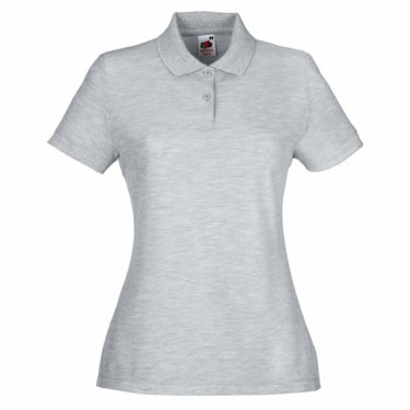 Tricou/Camasa stil Polo de dama din bumbac si poliester gri