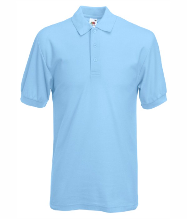 Tricou/Camasa stil Polo de barbat din bumbac si poliester albastru deschis Tricou/Camasa stil Polo de barbat din bumbac si poliester albastru deschis